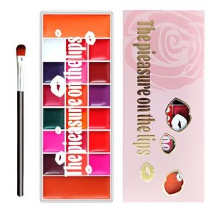 Palette de gloss à lèvres, 20 couleurs palette, fards à paupières crémeux, imperméable à l'eau pour la performance de la scène nuptiale, un style irréprochable avec une palette de gloss à lèvres qui (Liyaneta, neuf)