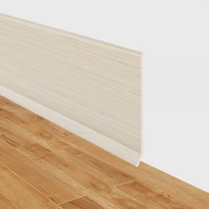 Plinthe souple autoadhésive moulure murale 10cm de large plinthe adhesive plinthe murale en PVC décorative pour mur et sol (Grain de bois beige, 10cm×18m) (Yongyam-EU, neuf)