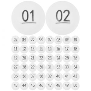 TOPBATHY Boules De Loterie NuméRotéEs 1-50 en Plastique Blanc, Balles De Tirage Au Sort pour Jeux De FêTe, Bingo, Loto, ActivitéS De Raffle, DiamèTre 4Cm (Parham Ring, neuf)