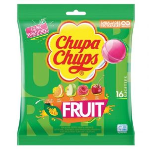 CHUPA CHUPS - Sucettes Aux Fruits, Assortiment de Saveurs Gourmandes en Sachet de 192g - Douceurs Sucrées pour Tous les Âges ! - Lot De 4 - Vendu Par Lot (Marché Parisien, neuf)