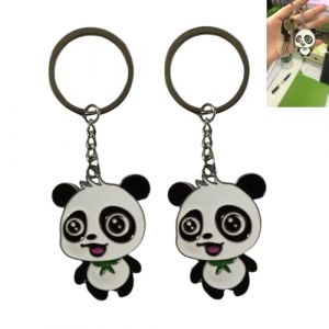 Zwenjuan Porte-Cl&eacute;s Panda,2 Pi&egrave;ces Porte-cl&eacute;s en m&eacute;tal,Cadeau Panda,Porte-cl&eacute;s Animaux Panda Bear Porte-cl&eacute;s Pendentif en m&eacute;tal,Cadeau Adorable pour Enfants et Adultes (Zwenjuan, neuf)