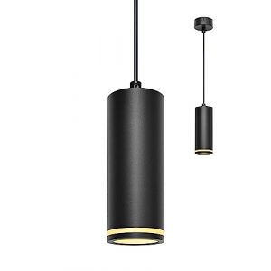 Suspension Luminaire R&eacute;tro Noir 15cm, Lustre LED Moderne Simple, &Eacute;clairage de Plafond &agrave; C&acirc;ble R&eacute;glable, Luminaire Plafonnier avec Douille GU10 pour Cuisine Salon Chambre Restaurant Bar (sans ampoule) (URUI, neuf)