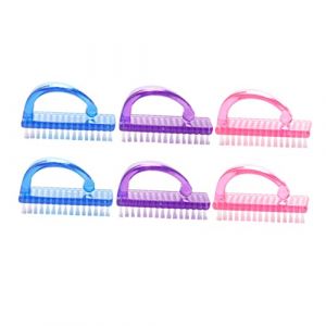 Ipetboom Lot de 6 Brosses à Poussière pour Ongles Brosse de Nettoyage Anti-Poussière Poignée Confortable Flexible Nettoyage des Ongles Manucure (Cowan Micro, neuf)