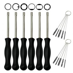 YGQ Lot de 6 outils de réglage de carburateur pour Husqvarna Poulan Craftsman Stihl Echo Weed Eater Coupe-fil, tronçonneuse, souffleur et tournevis de carburateur 2 temps (YGQ Parts and More, neuf)