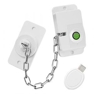 Serrure de Porte de R&eacute;frig&eacute;rateur Empreintes Digitales, Bloque Porte Frigo, Bloque Fenetre Enfant avec Adh&eacute;sif Puissant Cadenas Frigo, Limiteur D'ouverture de Fen&ecirc;tre, pour Placards Armoires Tiroir (Tatency, neuf)