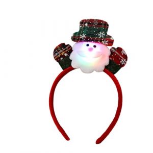 Bandeaux de No&euml;l Lumineux avec Lumi&egrave;res LED, Serre-t&ecirc;te de No&euml;l Bandeaux de No&euml;l &agrave; Th&egrave;me P&egrave;re No&euml;l, Bonhomme de Neige, Renne Bandeau de No&euml;l Accessoires de Cheveux pour D&eacute;coration de F&ecirc;te (Haptre, neuf)