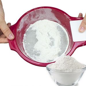 Tamis pour la cuisson, passoire alimentaire avec double poignée, grattoir amovible, tamis à farine, filtre de cuisson à gâteau, tamis à poudre, passoire alimentaire, 60 mailles fines, pour beurre, jus (yerfie, neuf)