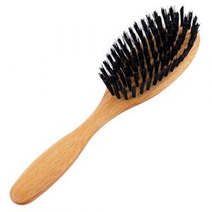 Redecker Brosse &agrave; cheveux pour cheveux courts &agrave; mi-longs Bois de h&ecirc;tre huil&eacute; Poils de sanglier durs noirs 7 rangs Taille 20,5 cm (Haushaltwaren Hoh GmbH IHR FACHGESCH&Auml;FT SEIT 1894, neuf)