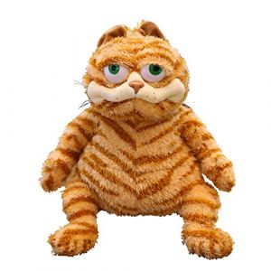 Gros chat en peluche orange - Jouet en peluche mignon pour chat tigré jaune réaliste - Pour garçons et filles - Cadeau de Noël ou d'anniversaire (30 cm) (Le Anthracene Consulting, neuf)