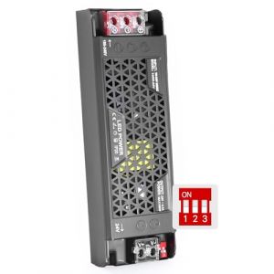 BRIMETI Transformateur LED 220V 24V 100W Alimentation Dimmable Basse Tension Driver 220V AC à 24V DC 4.1A Ultra Mince Convertisseur Transfo Constante Intérieur Transformateur pour Lumineuse LED Bande (BRIMETI-EU, neuf)