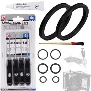 Snapworld-Kaffee Kit d'entretien XXL - Joints toriques compatibles avec la tireuse &agrave; bi&egrave;re Philips Perfect Draft HD3610 HD3620 HD3720 - Joints de f&ucirc;t et de poign&eacute;e - Graisse &agrave; silicone - Jeu de (Snapworld-Kaffee, neuf)