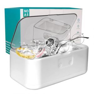 Nettoyeur Ultrasons, 800ML Nettoyeur Ultrason Lunettes, 49 kHz Ultrasonic Cleaner, Nettoyant Ultrason Bijoux avec 5 Réglages de Temps, Bac a Ultrason pour Lunettes de Vue, Bijoux, Montres, Dentier (TMSY-EU, neuf)