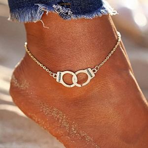 TseenYi Bracelet Cheville Boho Menottes Or Plage Sandales Pieds Nus Bracelet Cheville Cercles Entrelacés Chaîne Cheville Pieds Plage D'été Bijoux Pieds Pour Femmes Et Filles Cadeaux (TseenYi, neuf)