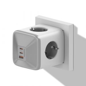 OUFUYU Multiprise Cube Chargeur USB Secteur 33W, Prise Multiple Murale avec 4 Prises 4000W Chargeur Rapide 2 USB C 1 USB A, 7 en 1 Bloc Multiprise pour Bureau Maison Voyage, Blanc (QingDuQTDPH, neuf)