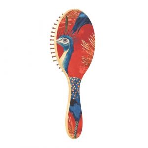 Brosse à cheveux en bois coloré Casowary Red Pin Trees Merry Christmas Paddle Brosse à cheveux pour femme Brosse à cheveux en bois pour femme Brosse à cheveux naturels (GuiMinG, neuf)