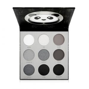 Palette de fards &agrave; paupi&egrave;res fum&eacute;s - 9 couleurs - Mat et paillettes - Noir et gris argent&eacute; - Pour un look gothique (DawenYIsheng, neuf)