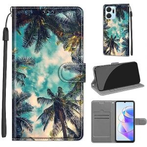SIENIANLINE Coque pour Honor X7A, Coque Honor Play 7T,Etui Protection Housse Premium en Cuir de Portefeuille en Cuir Fermeture Magn&eacute;tique Flip Case pour Honor X7A / Honor Play 7T (DIKAS, neuf)