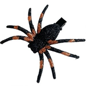 YROHGKPN Barrettes &agrave; cheveux scintillantes en forme d'araign&eacute;e en plastique l&eacute;ger pour costumes, tous les jours, noir scintillant, araign&eacute;e (DawenYIsheng, neuf)