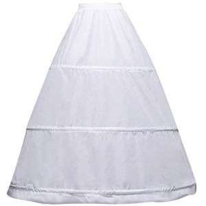 Jikekiroto Jupon Femme Robes de Mariée Accessoires de Mariage Jupon Soirée Jupes de Bal Couches Cerceau Jupe Mi-Longue Crinoline Demi-Slips Demoiselles Honneur Costume Nuptiale Fête de Mariage Blanc (sheldonkiroto, neuf)