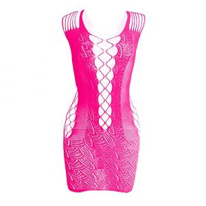 sous Vettement Soldes Lingerie Sexy Vetement Femme sous Combinaison Resille Body Brillant Transparent Nuisette Sensuelle Noel Soutien Gorge Nuit Deshabille Soie Ensemble Souvetement Collant (CHOHJIA, neuf)