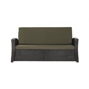 Setgarden® Coussin d'assise pour banc de jardin, en rotin synthétique, confortable, pour bancs de jardin, balancelle - Vert - 130 x 50 x 50 cm (setgarden, neuf)