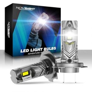 NOVSIGHT Ampoule H7 LED - 1:1 Taille Design 24000LM 6500K Blanc Puissant H7 LED 500% Luminosité Kit de Conversion Halogène Ampoule de Remplacement Phare H7 Automobile, 2 Pcs Set (Goriledstore, neuf)