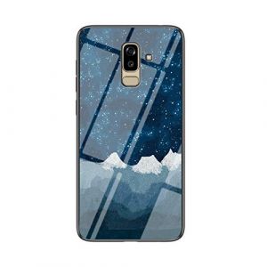 MadBee Coque pour Samsung Galaxy J8 2018 [avec Film de Protection &eacute;cran],Coque avec Rev&ecirc;tement Arri&egrave;re en Verre Tremp&eacute; avec Motif Ciel &eacute;toil&eacute;+ TPU Silicone Souple Case Cover (Ciel &eacute;toil&eacute; Bleu) (Mo-Beauty EU Store, neuf)