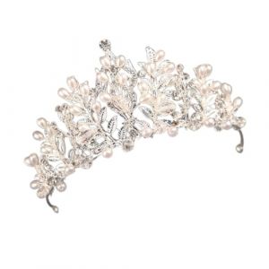 Didiseaon diadème de mariée diadème mariée diadème nuptial couronne de diadème pour les femmes couronne de mariée cheveux de mariage diadème de fée (Merkowski, neuf)