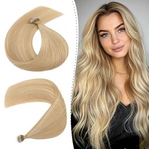 Extension Anneaux Nano Ring Tip Rajout Cheveux Extension A Froid Cheveux Naturels - 18P613 Sable Blond & Blond Très Clair - 20 pouces,50 Mèches (Ritera Flagship, neuf)