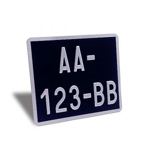 1 Plaque d’immatriculation Collection pour Moto - Plaque Moto Aluminium - Collection Noire - 140 x 120 mm - résistance aux Chocs, aux intempéries et Anti UV (Maseltof, neuf)