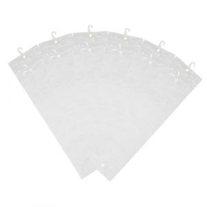 G&eacute;n&eacute;rique 5 Pi&egrave;ces sac de rangement pour perruque sac de suspension de perruque en plastique trousse de maquillage taille perruque sac porte-rallonges PVC Transparent (ZXia, neuf)
