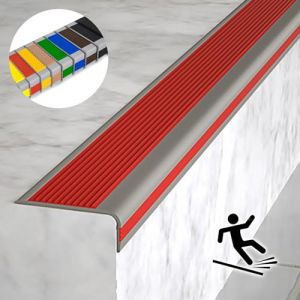 Int&eacute;rieur Ext&eacute;rieur Antid&eacute;rapant Nez De Marche Profil&eacute; D'escalier, Nez De Marche Escalier Protection D'angles De Rebords, auto-adh&eacute;sif Ignifuge le caoutchouc Profil&eacute; De Marches D'escalier,imperm&eacute;able. (yaoyaomgsh, neuf)