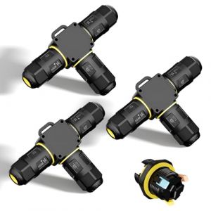 LustLocke Connecteur Etanche 3 Fils, 3-Voies Raccord Electrique Etanche IP68 Pour Câbles 4-12mm Avec Borne À Levier, Boite De Jonction Etanche 3 Pièces Idéale Pour Extérieur et Jardin (pjotrsinternational, neuf)
