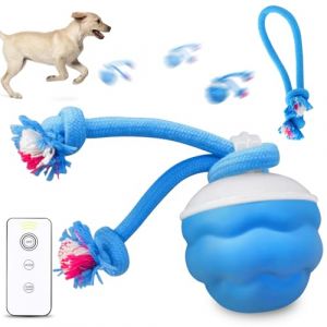 Jouet interactif pour chien, balle de jeu interactive pour chien, jouet mobile pour chien, balle roulante active avec queue, chien, balle auto-enroulante, balle mobile rechargeable pour chien, chiot (TRUST AND BU, neuf)