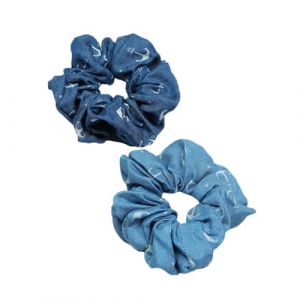 TOYANDONA Lot de 8 &Eacute;lastiques &agrave; Cheveux en Denim Extensibles Accessoires pour Queue de Cheval Femme Taille Standard Couleurs Assorties (Y HEART, neuf)