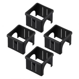 FACAIIO Lot de 4 manchons carr&eacute;s en plastique pour accessoires d'&eacute;quipement de fitness, diam&egrave;tre 25 x 25 &agrave; 60 x 60 mm, mat&eacute;riau PP/PE, noir (Bealove-eu, neuf)
