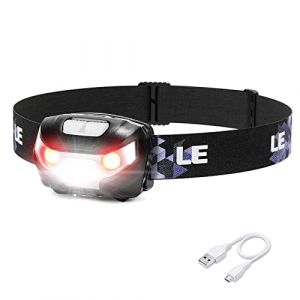 LE Lampe Frontale LED Rechargeable Puissante, 1300 Lux USB Torche Frontale 5 Modes d'éclairage avec Lumière Rouge, Étanche IPX4, Portable Lumiere Frontale pour Camping, Pêche, Randonnée, Bricolage (Lepro FR, occasion)