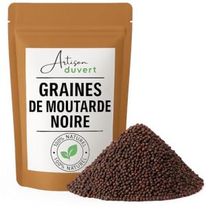 Graines de Moutarde Noire – Moutarde Brune Entière 100% Naturelle – Pour Cuisine, Pickles, Moutarde à l’Ancienne et Condiments – L’Artisan du Vert (100g) (L'Artisan du Vert, neuf)