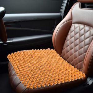 Zerodeko Coussin De Si&egrave;ge De Voiture En Perles De Bois Naturel 45X45Cm Housse De Si&egrave;ge Ventil&eacute;e Pour Confort Et Massage Refroidissant Pour Auto Camion Bureau (Joseph Xu, neuf)