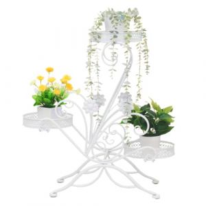Cre Cra Étagère pour plantes d'intérieur, 3 Niveaux Support Plantes Interieur, Support fleur,etagere de Fleurs metal,Étagère pour Pots de Fleurs,etagere à plantes balcon,porte plante fer forgé (ROYAL SMEELA, neuf)