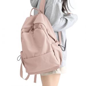 HYC00 Sac à Dos Scolaire College Cartables Fille Garçons Sac d'école pour 15.6 Pouce Laptop Sac à Dos College Imperméable Sac Ecole Adolescent Casual Daypacks pour Scolaire Voyage Travail,Rose (SUNMOP, neuf)