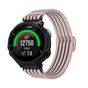 Bracelet en Nylon pour Garmin Forerunner 220/230/235/735XT/620/630, Respirant &eacute;lastique Stretch Alternative Sport Strap Compatible avec Bracelet Garmin Forerunner 220/230/235/735XT/620/630 (A) (HYKEJI, neuf)