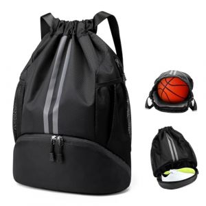 TOSAVGA Sac de gym avec cordon de serrage, sac de sport &eacute;tanche avec compartiment &agrave; chaussures, sac &agrave; dos de sport avec poche int&eacute;rieure, poche ext&eacute;rieure, sac de gym, grande capacit&eacute;, sac de natation (KONSTANTINA LIMITED, neuf)