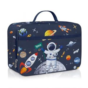 Clastyle Sac Isotherme Repas Enfant Espace &Eacute;toile Lunch Bag Isotherme Gar&ccedil;ons Filles Petit Sac Lunch Box pour L'&eacute;cole &Eacute;tudiant Pique-nique, Astronaute (Changtian_Im&Ex, neuf)