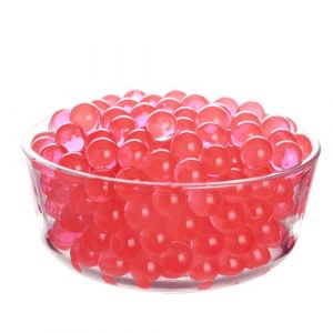 Perles d'eau - 6000 Pièces Décoratives - 50 g Billes Hydrogel Water Beads pour Remplissage de Vase Perles Flottantes Fabrication de Bougies Centre Table de Mariage Arrangement Floral - Rouge (Orlandorose, neuf)