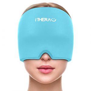I-THERA-U Réutilisable Masque Migraine Froid, Bonnet Migraine Relief Cap - Poche De Glace En Gel Flexible Bandeau anti Migraine Les Sinus et Le Stress, Bonnet Anti Migraine Masque Froid Yeux (ITHERAU, neuf)