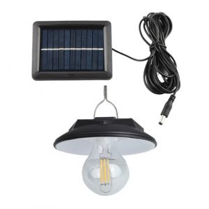 Lampe solaire pour abri de jardin - Plafonnier LED solaire, suspension intérieure/extérieure | Lampe LED étanche à la pluie pour jardin, éclairage de grange avec détecteur de mouvement télécommandé, s (Dalea, neuf)