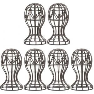 Beavorty Lot de 6 supports de perruque en plastique Tête de mannequin Support pour perruque Support de perruque Support de perruque Support pour perruque (T Innovation·HX, neuf)