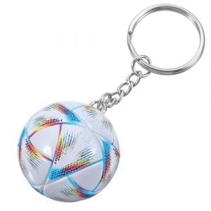 Porte-cl&eacute;s Football Adultes Enfants, Porte Cl&eacute; de Foot Sport en M&eacute;tal et PVC, Accessoire de Sac &agrave; Dos D&eacute;coratif, Porte-Cl&eacute;s Sport Cadeau Fan de Foot, Petit Cadeau F&ecirc;te Sport &Eacute;cole Clubs Football (qiaoyishang, neuf)