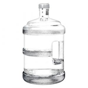 Bouteille distributeur eau 5 L/3 L - R&eacute;cipient pur pour le camping - Seau min&eacute;ral portable - Bouteille pure avec poign&eacute;e (blanc, 3 L (1 personne)) (JingDaiLiZiShu, neuf)